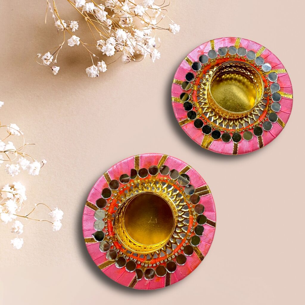 Fabdecor Artisanal Festive Candle Holder #8 (Pack of 2)