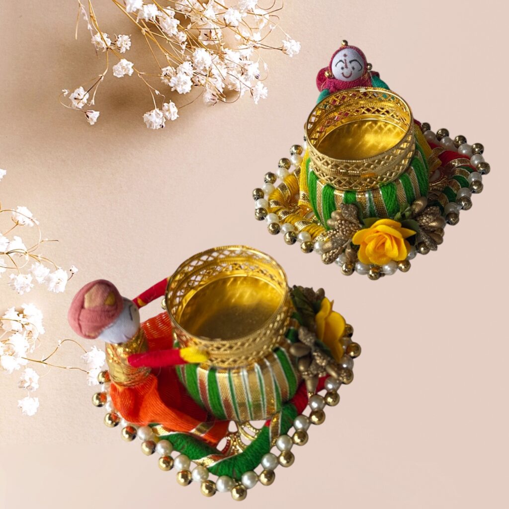 Fabdecor Artisanal Festive Candle Holder #38 (Pack of 2)