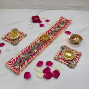 Fabdecor Artisanal Festive Tray and Coaster #3