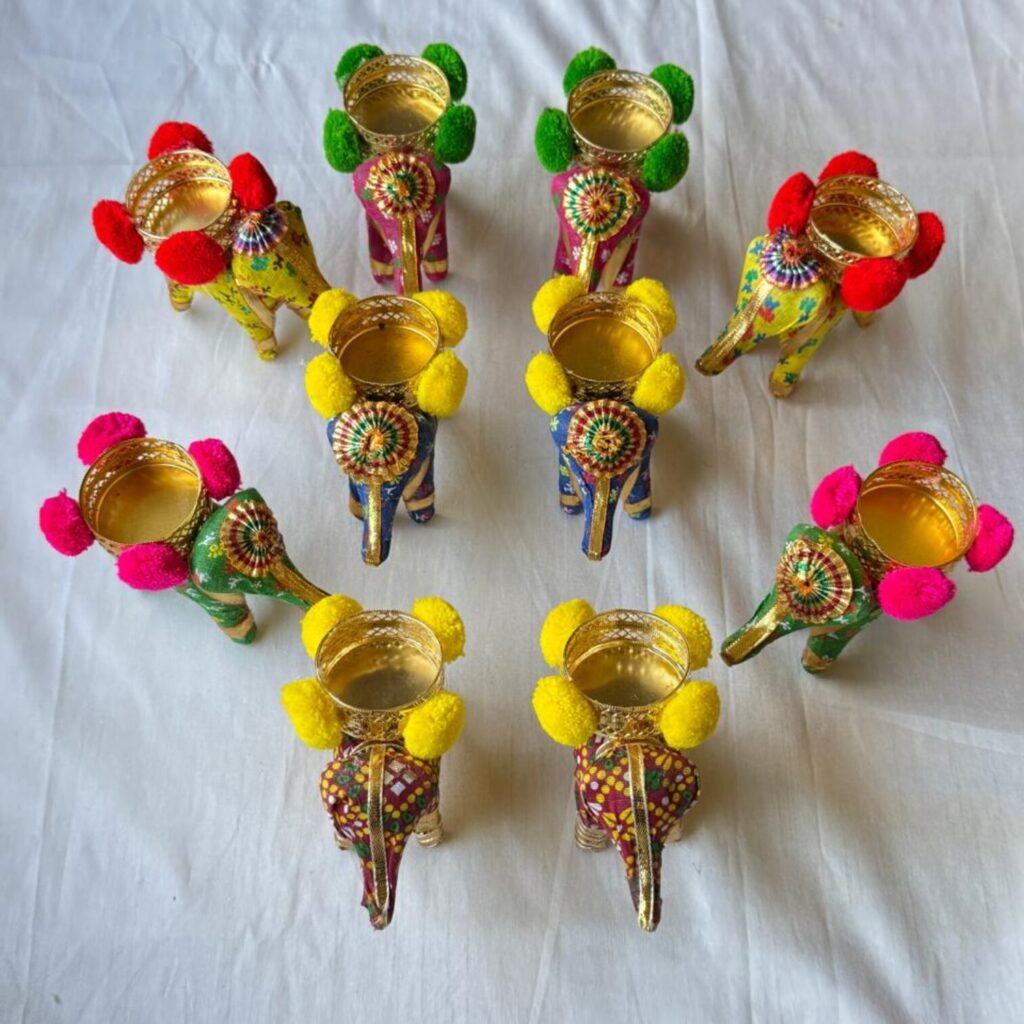 Fabdecor Artisanal Festive Candle Holder #27 (Pack of 2)