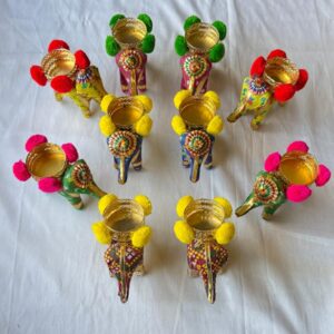 Fabdecor Artisanal Festive Candle Holder #27 (Pack of 2)