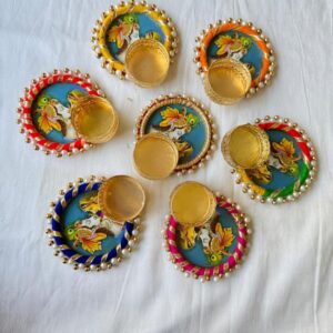 Fabdecor Artisanal Festive Candle Holder #39 (Pack of 2)