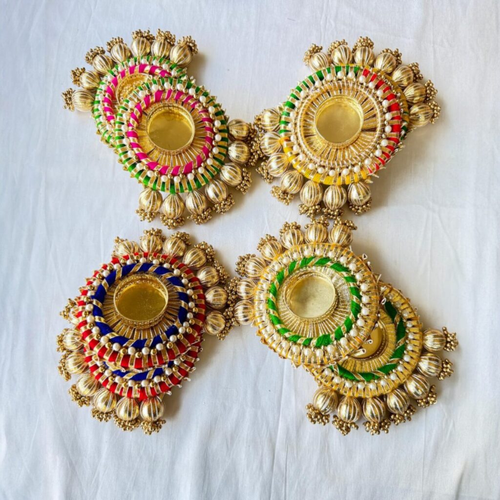 Fabdecor Artisanal Festive Candle Holder #26 (Pack of 2)