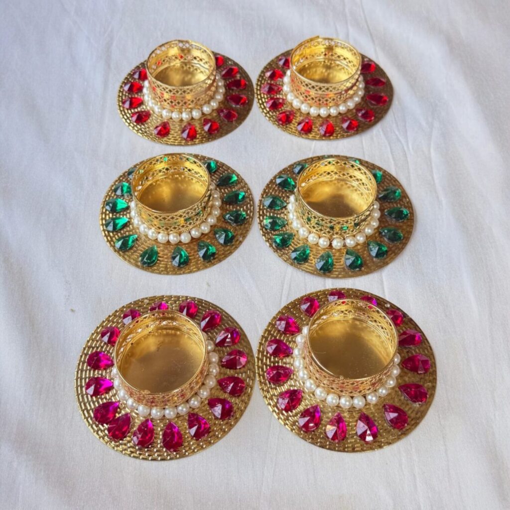 Fabdecor Artisanal Festive Candle Holder #14 (Pack of 2)