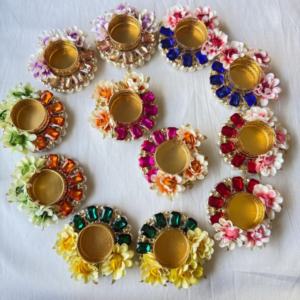 Fabdecor Artisanal Festive Candle Holder #12 (Pack of 2 )