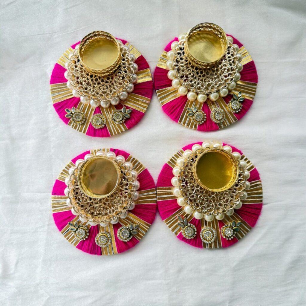 Fabdecor Artisanal Festive Candle Holder #67 (Pack of 2)