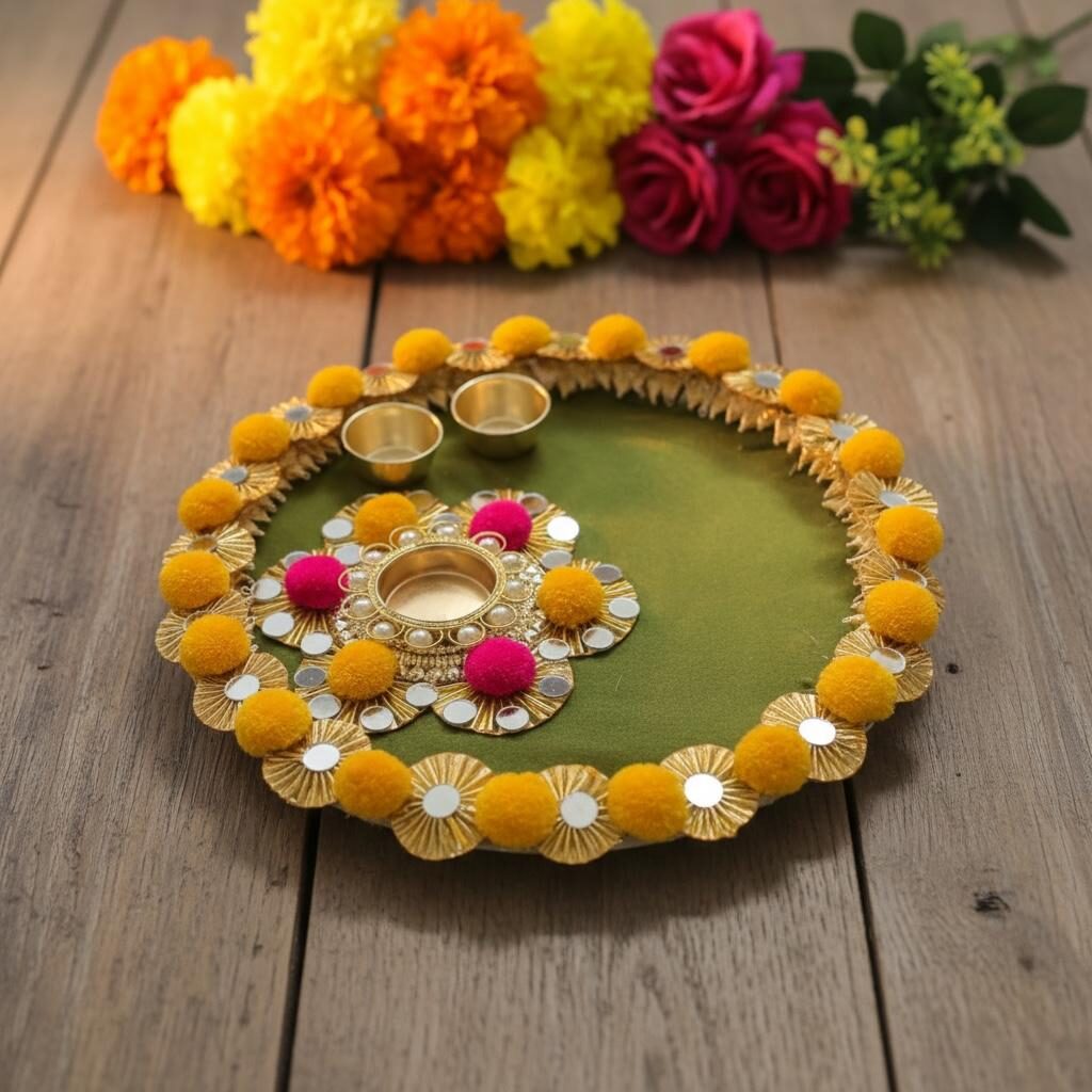 Fabdecor Artisanal Festive Pooja /Aarti Thali #8