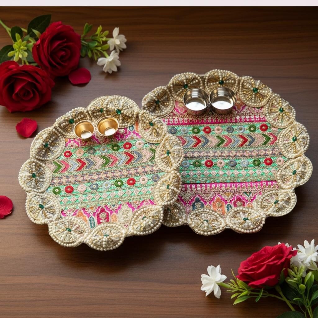Fabdecor Artisanal Festive Pooja /Aarti Thali #11