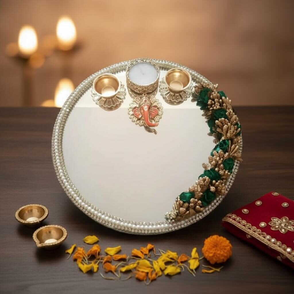 Fabdecor Artisanal Festive Pooja /Aarti Thali #4