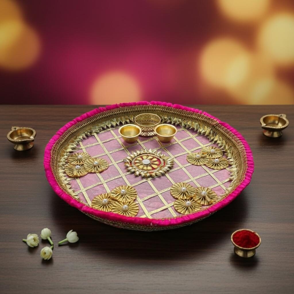 Fabdecor Artisanal Festive Pooja /Aarti Thali #6