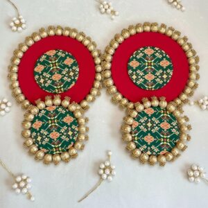 Fabdecor Artisanal Festive Rangoli #37 (Set of 2 Platters)*