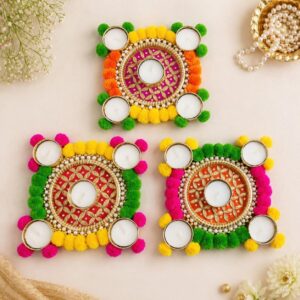 Fabdecor Artisanal Festive Rangoli #35 (1 Platter)