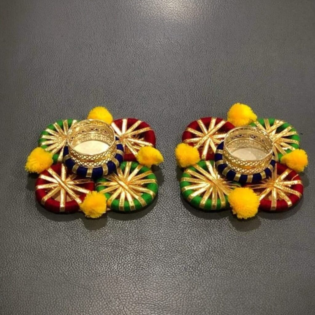 Fabdecor Artisanal Festive Candle Holder #24 (Pack of 2)