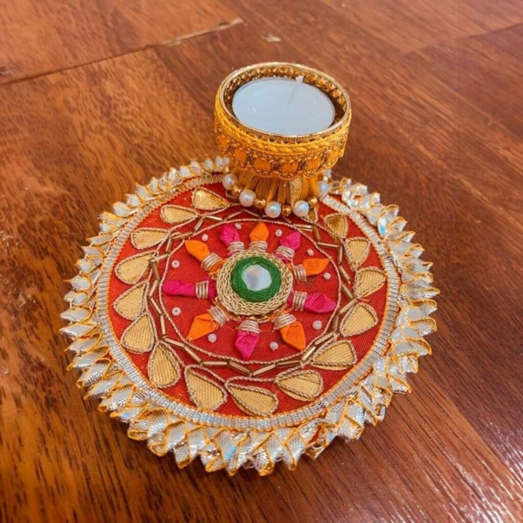 Fabdecor Artisanal Festive Candle Holder #42 (Pack of 2)