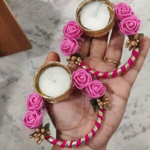 Fabdecor Artisanal Festive Candle Holder #21 (Pack of 2)