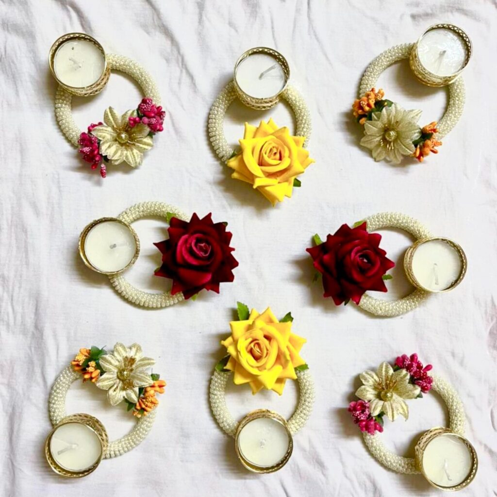 Fabdecor Artisanal Festive Candle Holder #41 (Pack of 2)