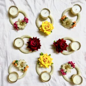 Fabdecor Artisanal Festive Candle Holder #41 (Pack of 2)