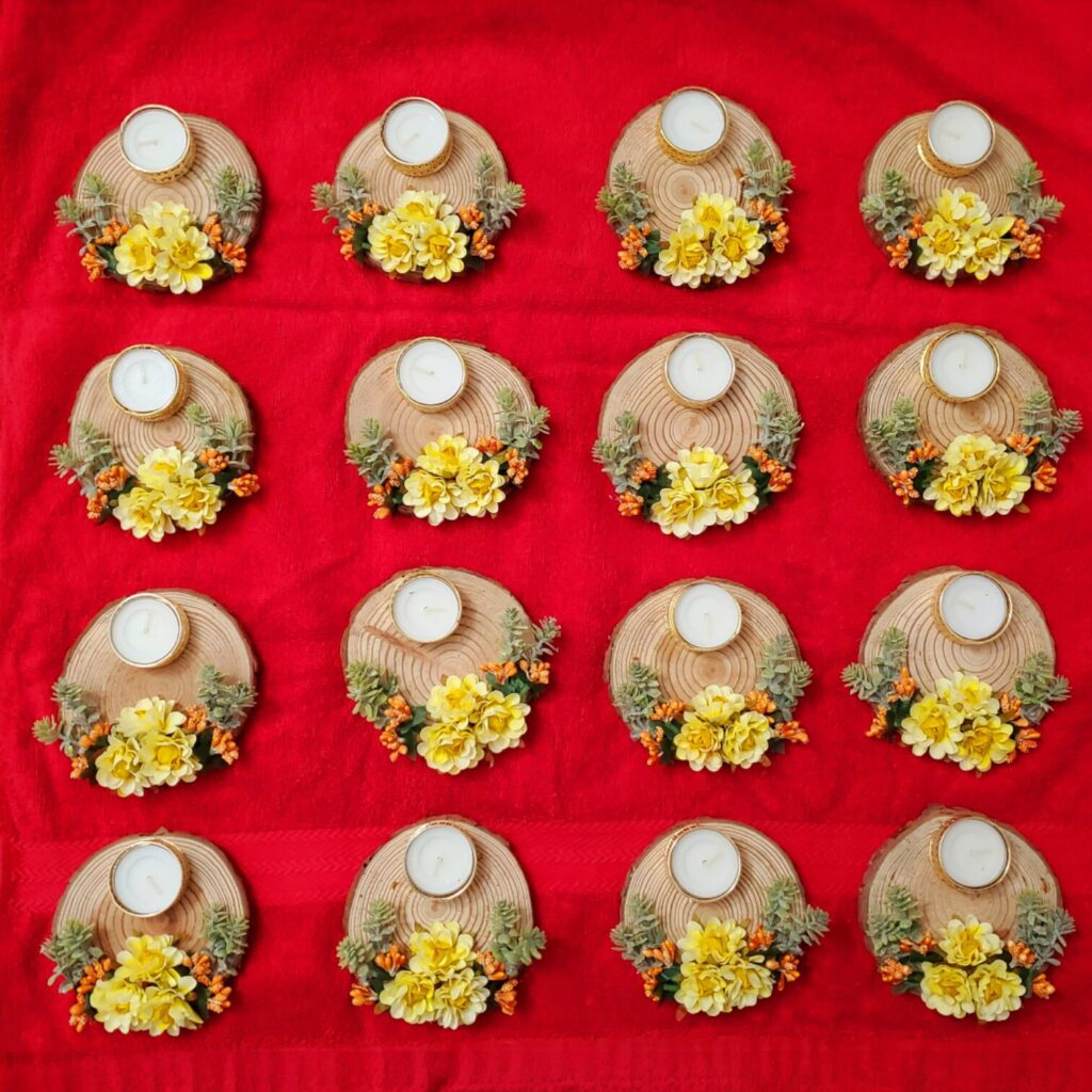 Fabdecor Artisanal Festive Candle Holder #20 (Pack of 2)