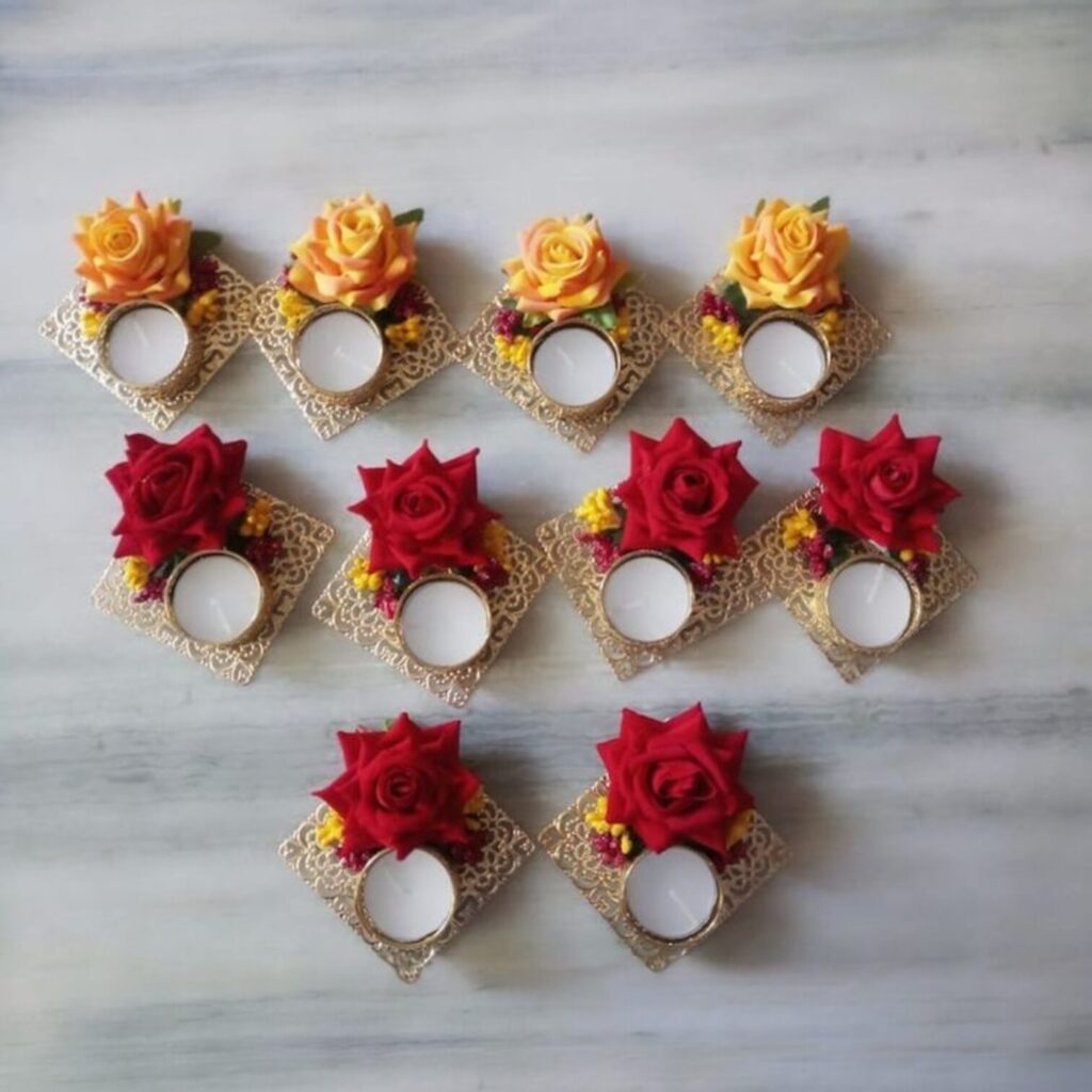 Fabdecor Artisanal Festive Candle Holder #25 (Pack of 2)