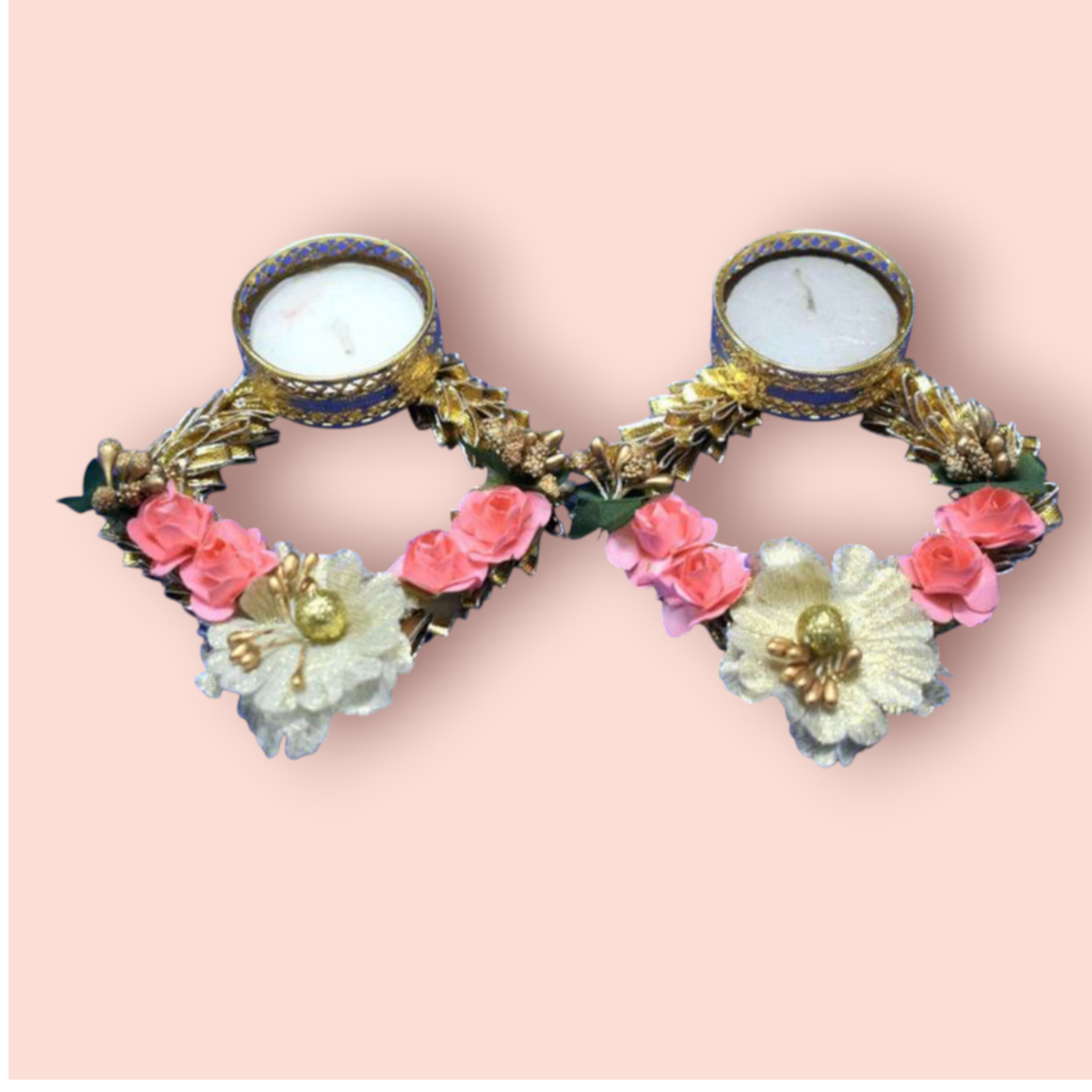 Fabdecor Artisanal Festive Candle Holder #1(Pack of 2)