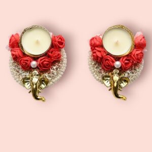 Fabdecor Artisanal Festive Candle Holder #47 (Pack of 2)