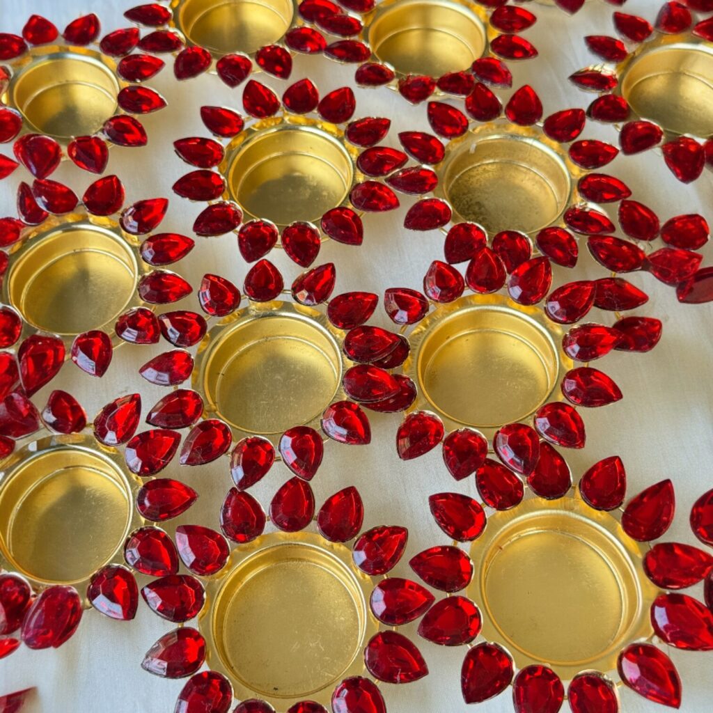 Fabdecor Artisanal Festive Candle Holder #40 (Pack of 2)