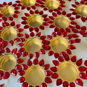 Fabdecor Artisanal Festive Candle Holder #40 (Pack of 2)