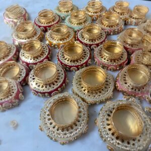 Fabdecor Artisanal Festive Candle Holder #34 (Pack of 2)