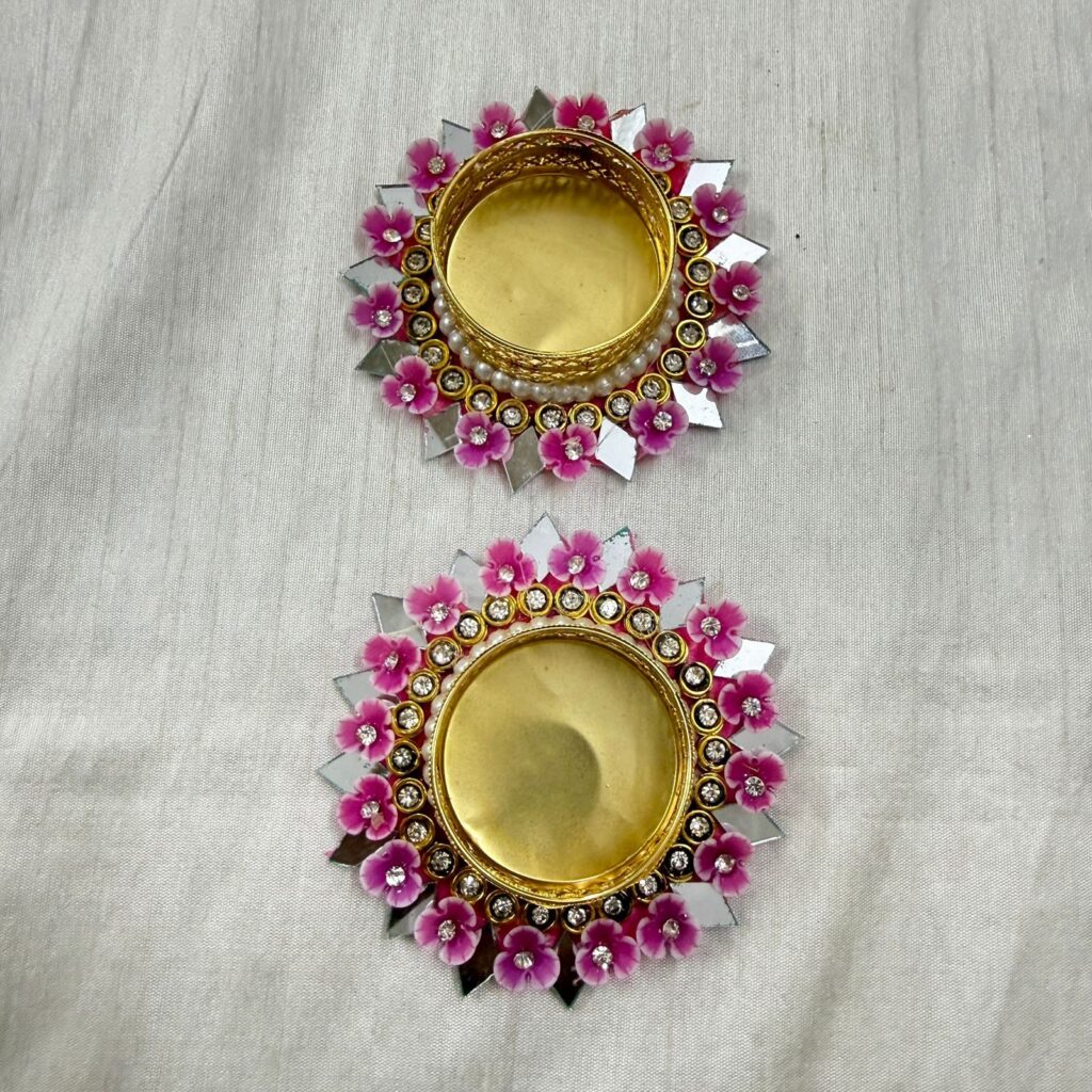 Fabdecor Artisanal Festive Candle Holder #58 (Pack of 2)