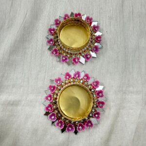 Fabdecor Artisanal Festive Candle Holder #58 (Pack of 2)