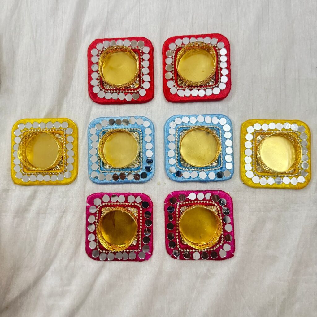 Fabdecor Artisanal Festive Candle Holder #56 (Pack of 2)