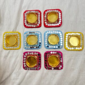 Fabdecor Artisanal Festive Candle Holder #56 (Pack of 2)