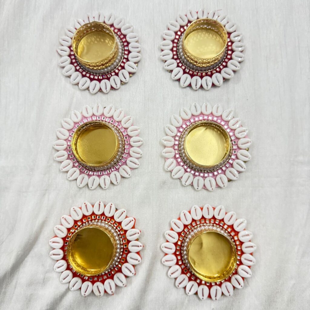 Fabdecor Artisanal Festive Candle Holder #55 (Pack of 2)