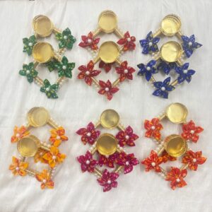 Fabdecor Artisanal Festive Candle Holder #54 (Pack of 2)