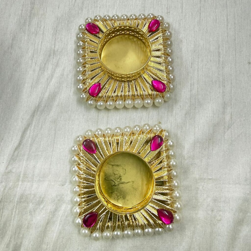 Fabdecor Artisanal Festive Candle Holder #50 (Pack of 2)