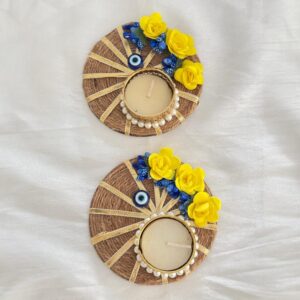 Fabdecor Artisanal Festive Candle Holder #70 (Pack of 2)