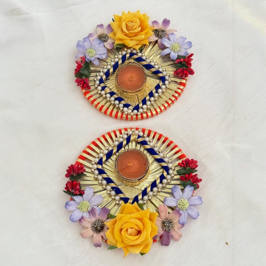 Fabdecor Artisanal Festive Candle Holder #71 (Pack of 2)