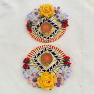 Fabdecor Artisanal Festive Candle Holder #71 (Pack of 2)