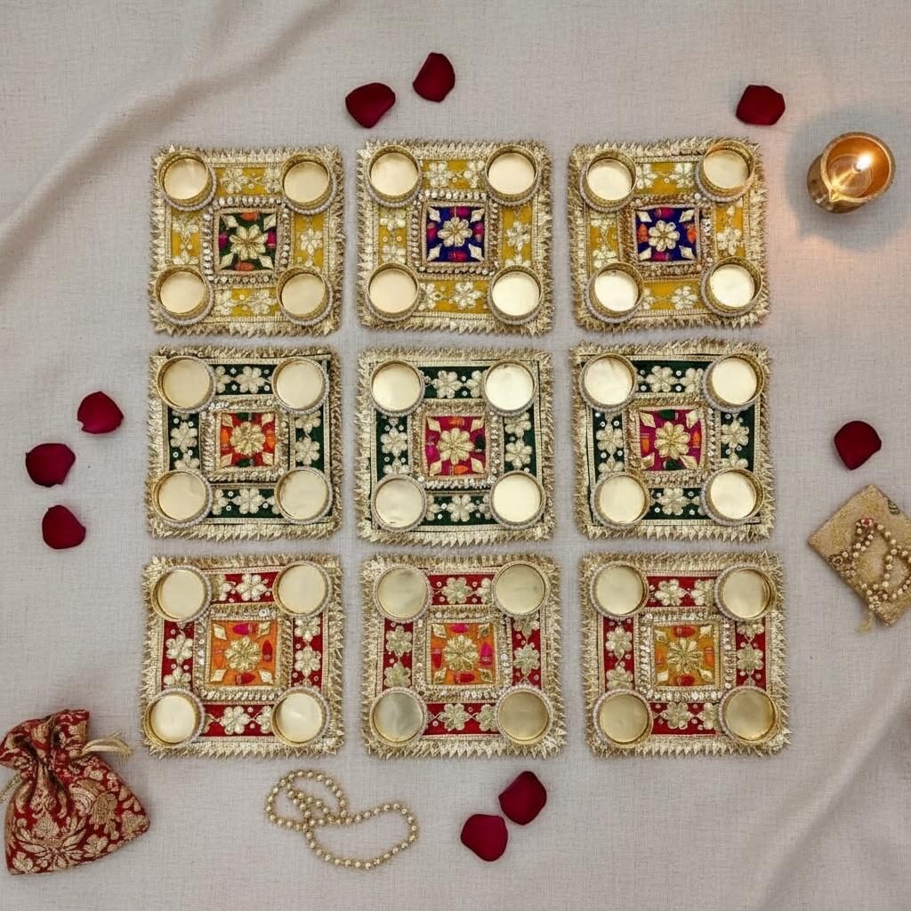 Fabdecor Artisanal Festive Rangoli #6 (1 Platter)